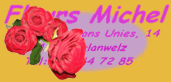 Fleurs Michel,14, rue des Nations Unies 7140 Morlanwelz. Tl: 064/44 72 85